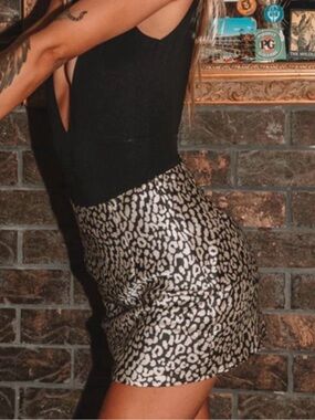 Princess Polly Animal Print Kyoto Mini Skirt